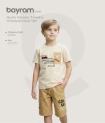 Boys’ 2-Piece Set: Round Neck Shirt and Shorts